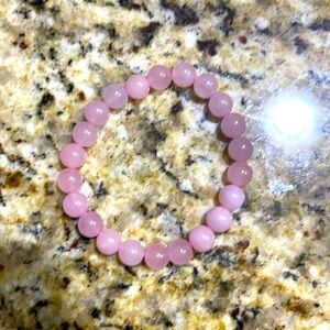 Rose Quartz Gemstone Bracelet - Crystal Stone Beaded Bracelets unisex